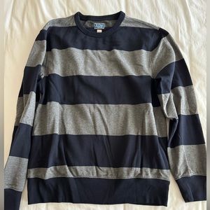 Men's striped vintage fleece sweatshirt